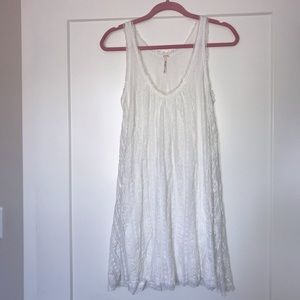 Free People White Flowy Lace Dress - Size XS